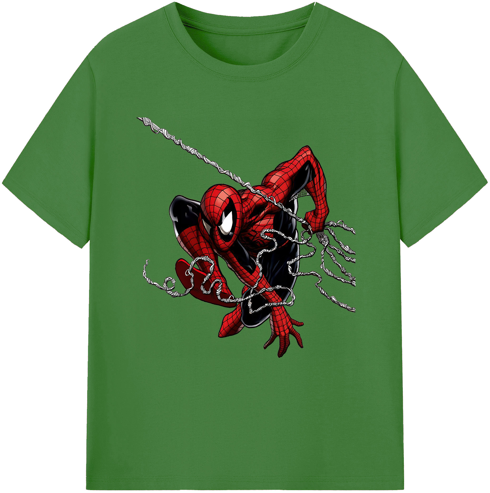 （画像用） Spider Man スパイダーマン レディースカジュアルプリントTシャツ（綿100％）